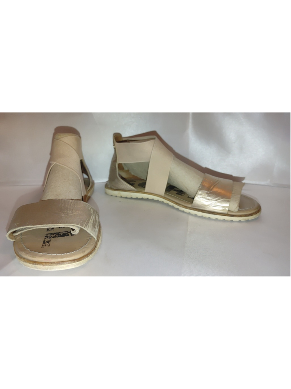 Sorel Ella II Metallic Gold Sandals Size 9.5 - Picture 6 of 7
